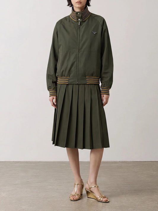 Bomber jackets Logo Green - Prada Women | PLP | VIETTI Online Store | 2