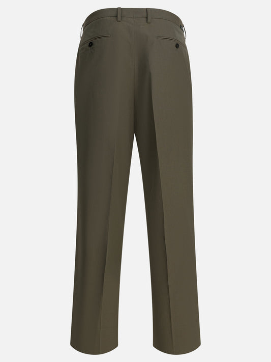 Prada Wool wide-leg pants Green