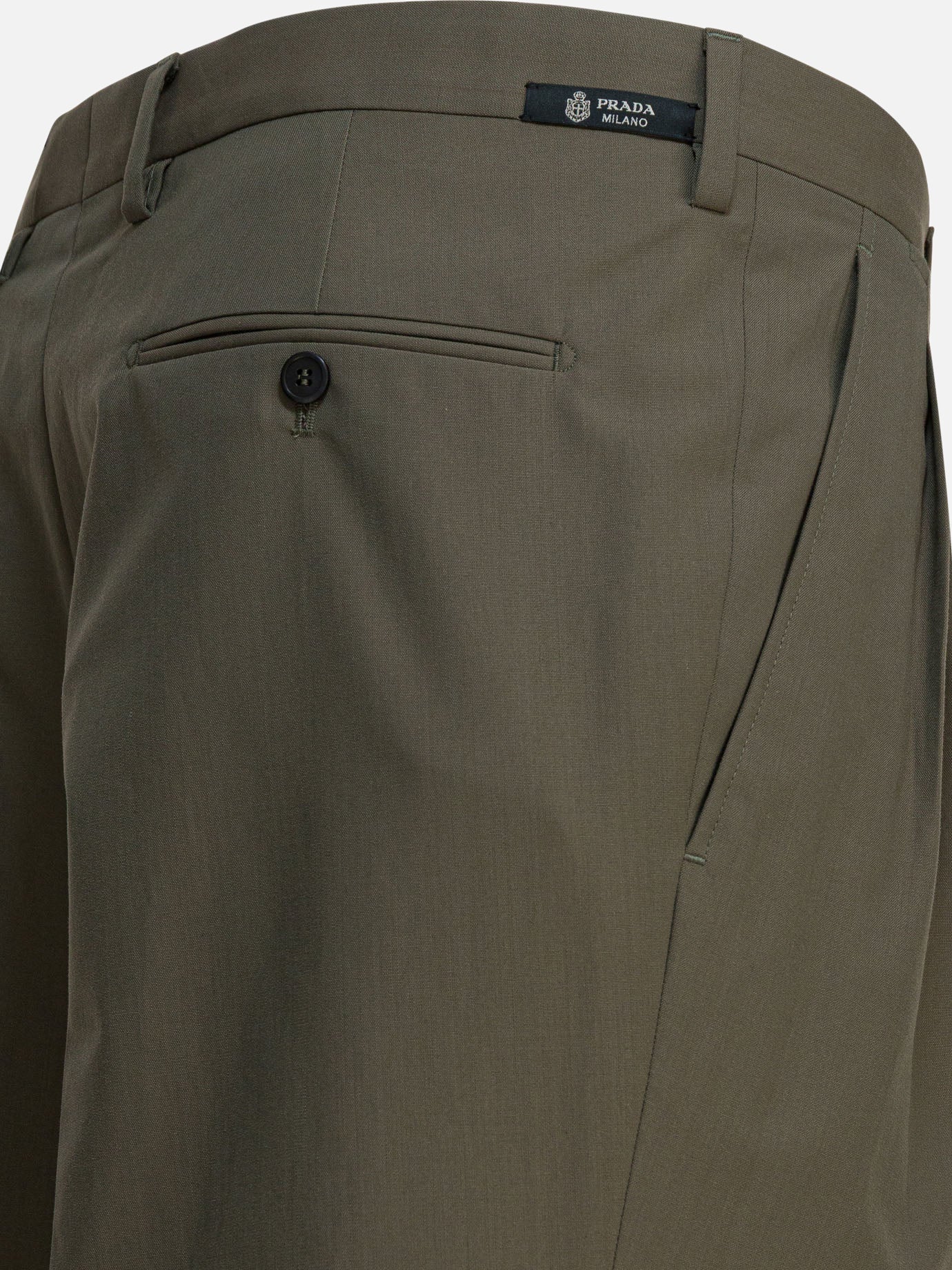 Tailored trousers Solid colour Green - Prada Men | PDP | VIETTI Online Store | Zoom-Modal_6