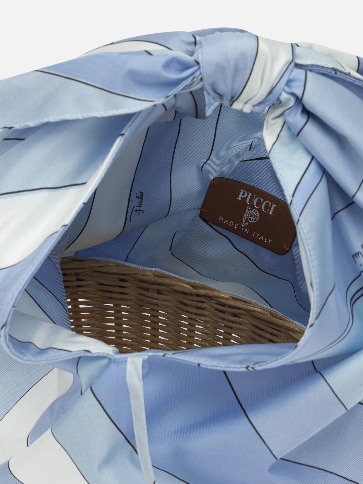Small bags 100% silk - Other fabric: 100% bamboo Light blue - Pucci Women | PDP | VIETTI Online Store | Zoom-Modal_5