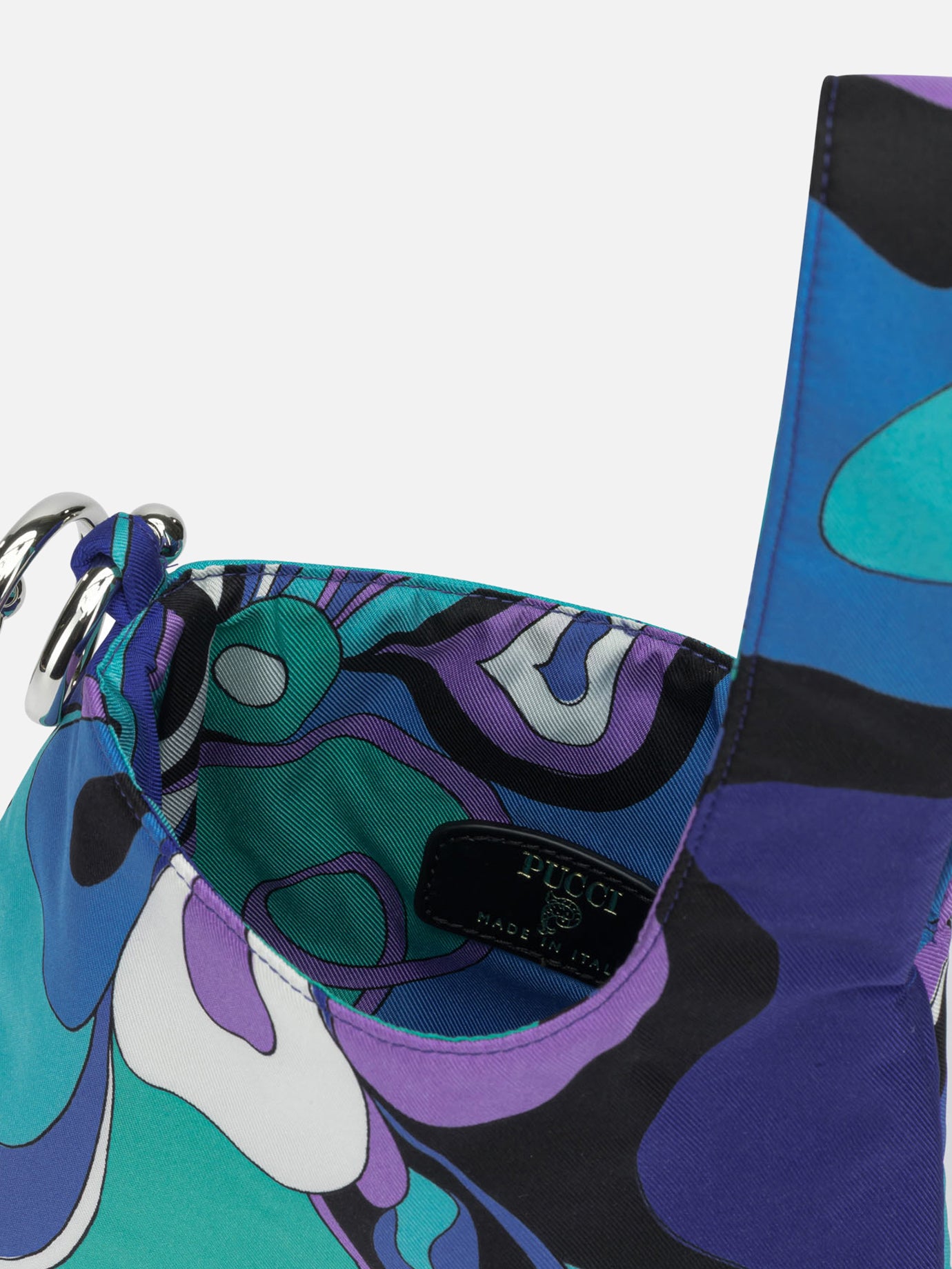 Small bags 100% silk - Other fabric: 100% calf leather Blue - Pucci Women | PDP | VIETTI Online Store | Zoom-Modal_5