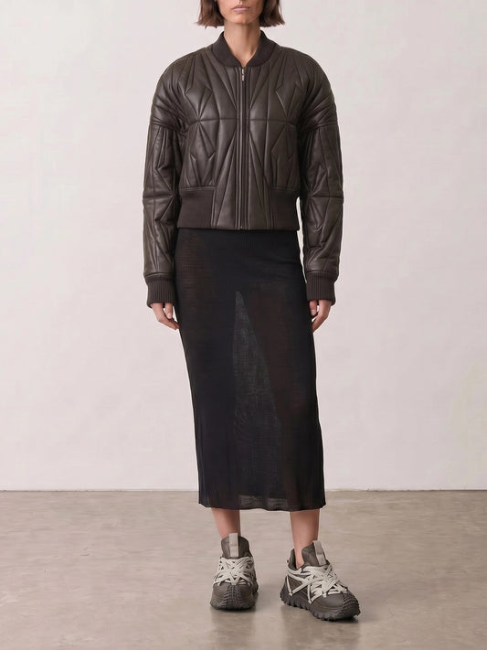 Giacche in pelle Solid colour Grigio - Rick Owens Donna | PLP | VIETTI Online Store | 2
