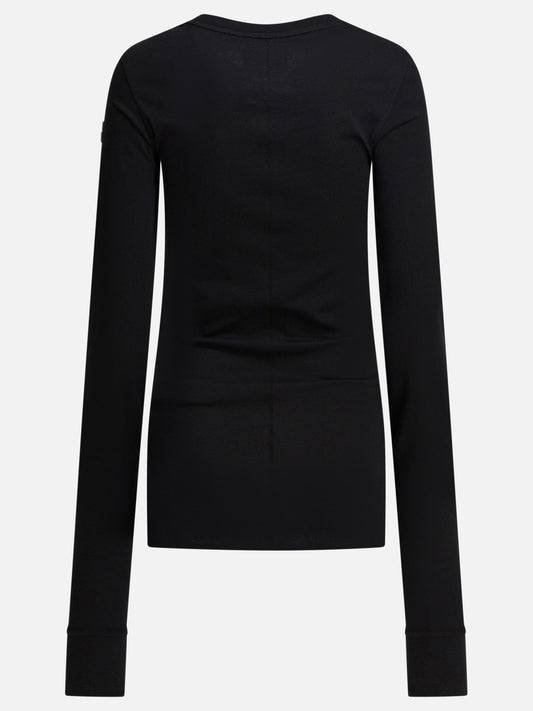Rick Owens Cotton jersey T-shirt x Moncler Black