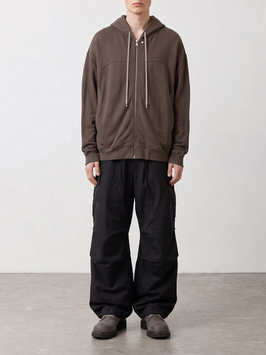 Felpe con zip Solid colour Marrone - Rick Owens Uomo | PLP | VIETTI Online Store | 2