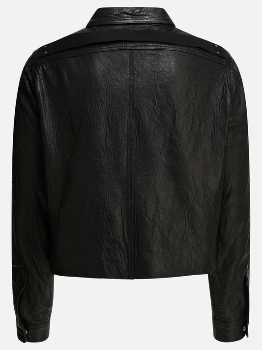 Leather jackets Solid colour Black - Rick Owens Men | PLP | VIETTI Online Store | 2