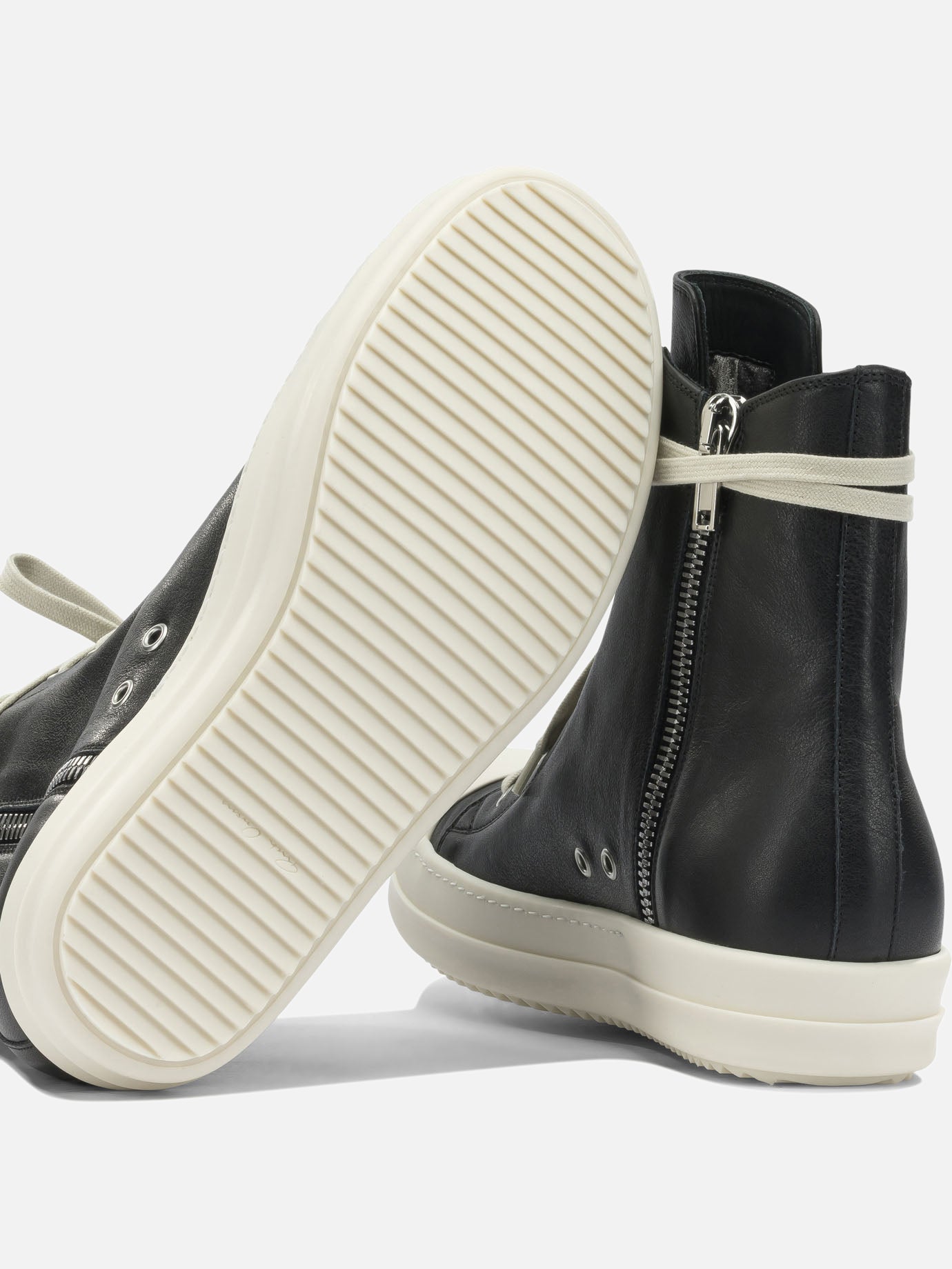 High top sneakers 100% cow leather - 100% thermoplastic rubber Black - Rick Owens Men | PDP | VIETTI Online Store | Zoom-Modal_5