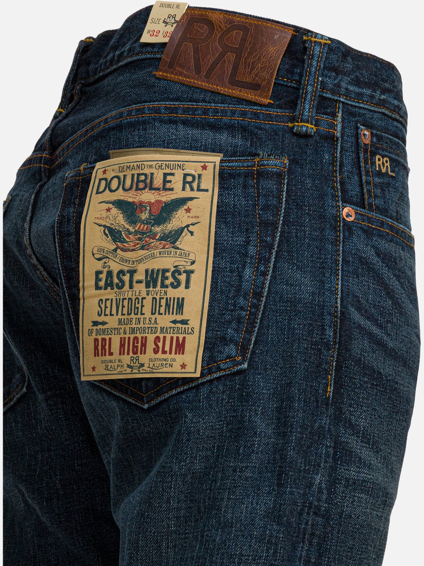 Straight-leg jeans Solid colour Blue - RRL by Ralph Lauren Men | PDP | VIETTI Online Store | Zoom-Modal_4