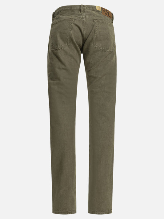 Straight-leg jeans Solid colour Green - RRL by Ralph Lauren Men | PDP | VIETTI Online Store | 2