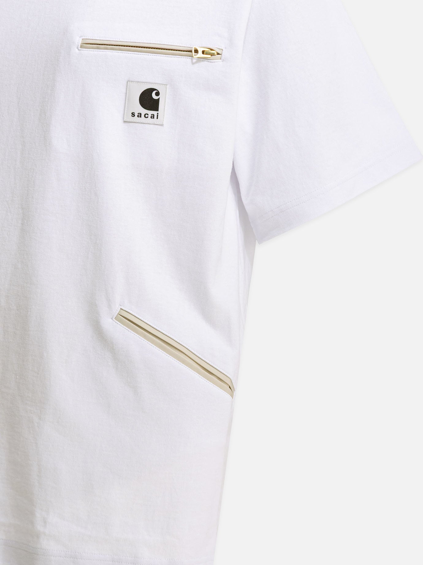 Crewneck t-shirts Logo White - Sacai Men | PDP | VIETTI Online Store | Zoom-Modal_4