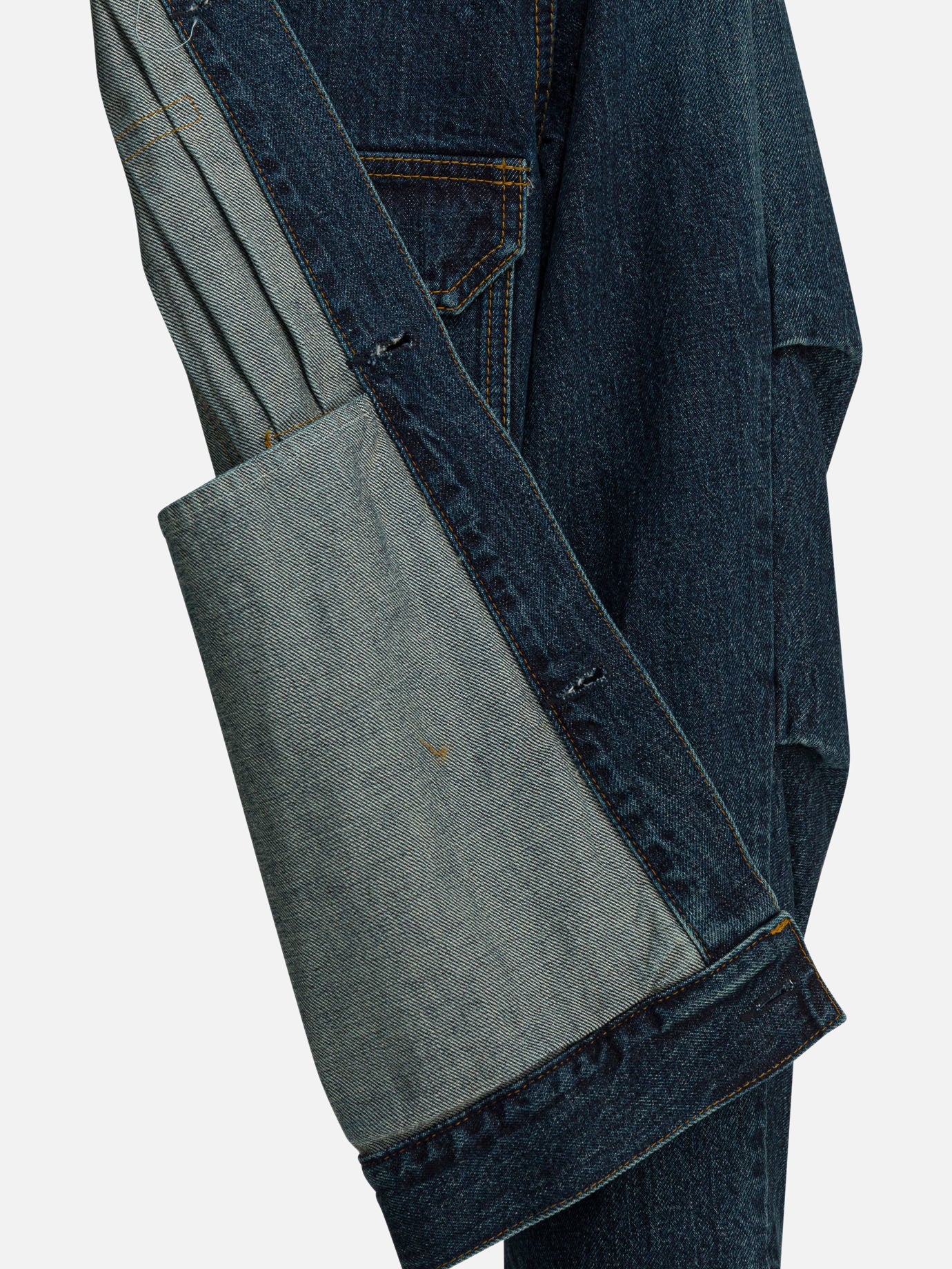 Denim jackets Solid colour Blue - Sacai Men | PDP | VIETTI Online Store | Zoom-Modal_4
