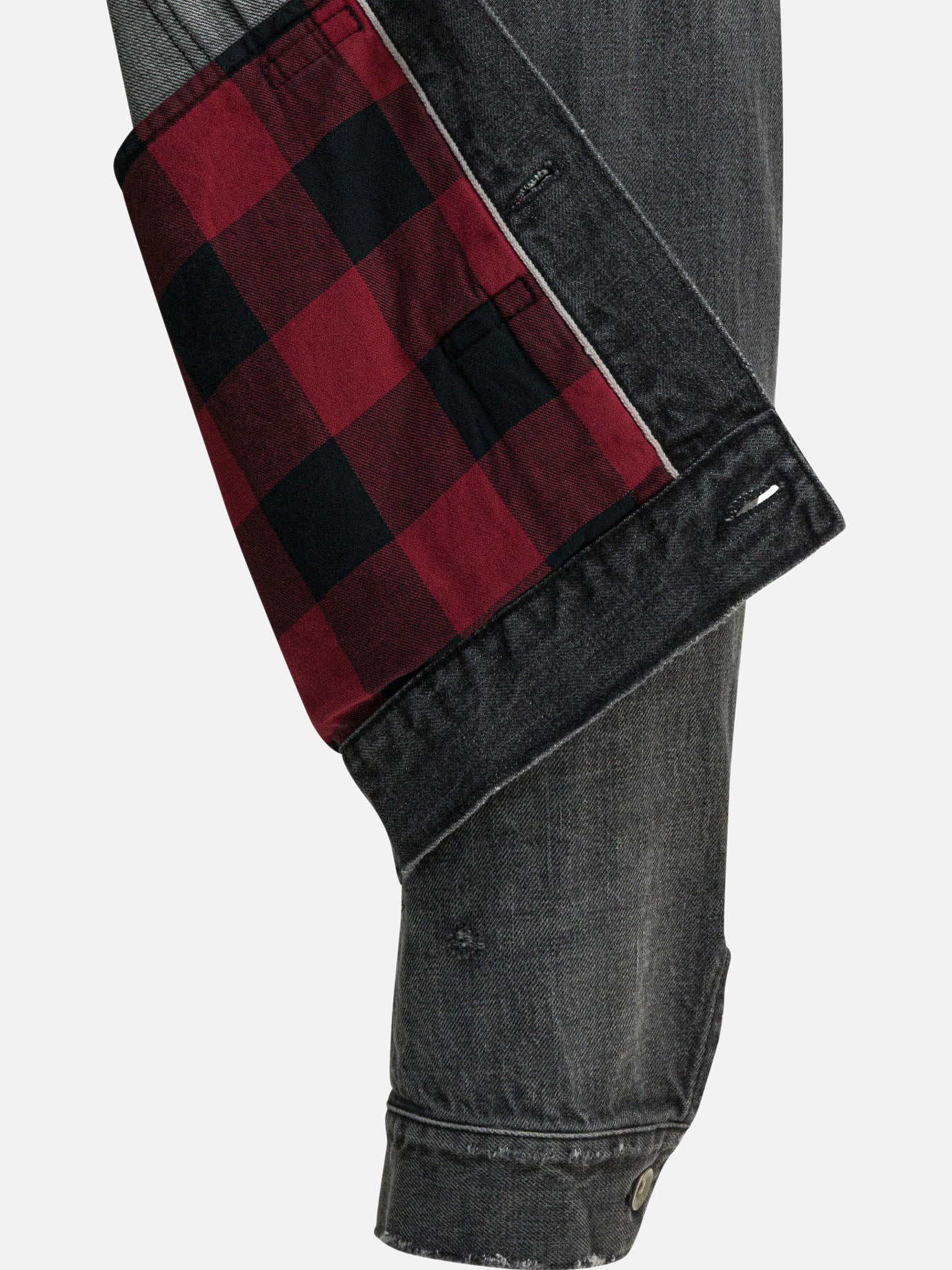 Denim jackets Solid colour Grey - Sacai Men | PDP | VIETTI Online Store | Zoom-Modal_4