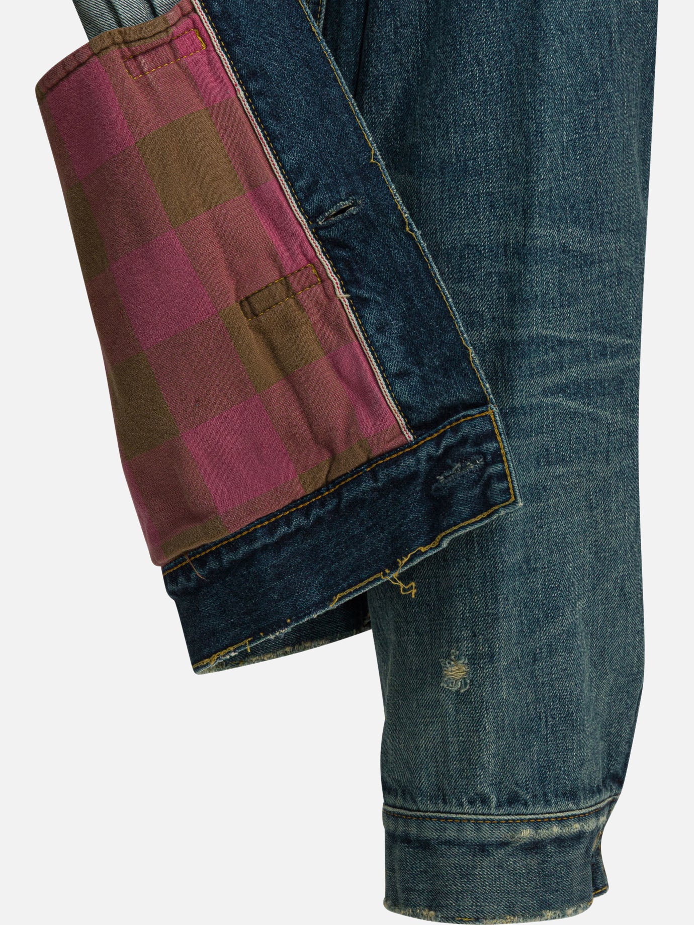Denim jackets Solid colour Blue - Sacai Men | PDP | VIETTI Online Store | Zoom-Modal_4