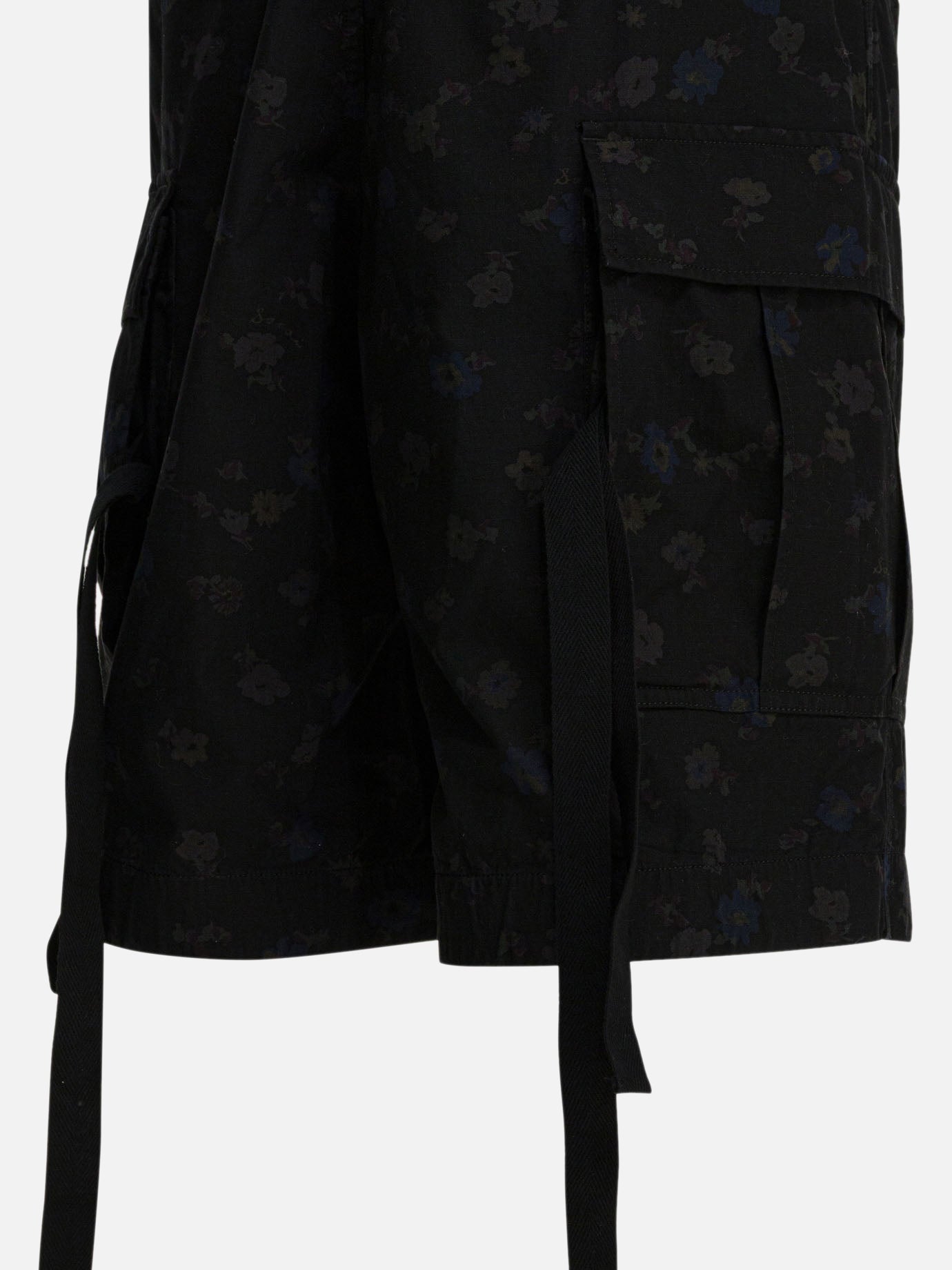 Cargo shorts Floral Black - Sacai Men | PDP | VIETTI Online Store | Zoom-Modal_4