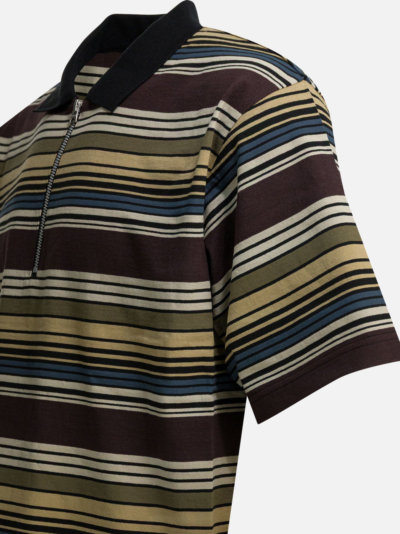 Polo shirts without buttons Striped Brown - Sacai Men | PDP | VIETTI Online Store | Zoom-Modal_4