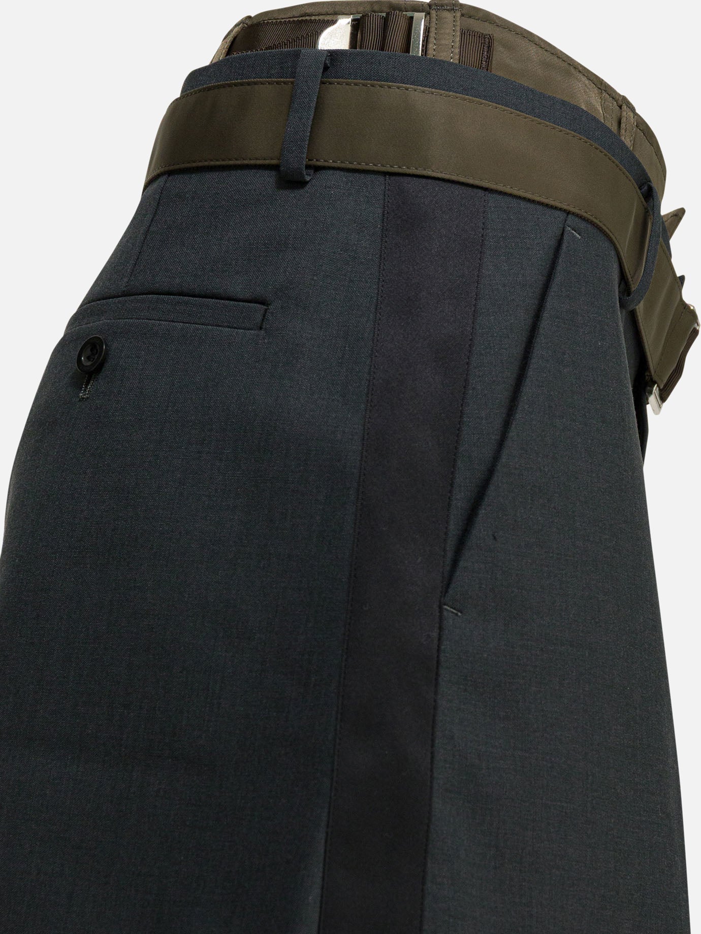 Formal shorts Solid colour Grey - Sacai Women | PDP | VIETTI Online Store | Zoom-Modal_4