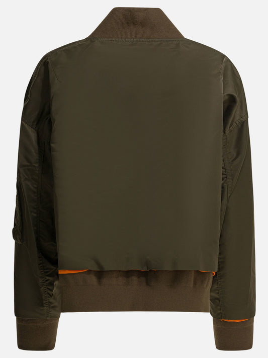 Bomber jackets Solid colour Green - Sacai Women | PLP | VIETTI Online Store | 2