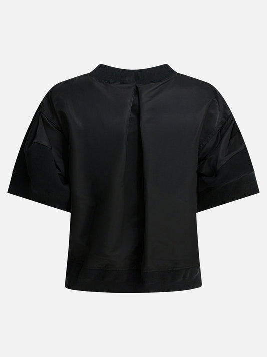 Crewneck t-shirts Solid colour Black - Sacai Women | PLP | VIETTI Online Store | 2