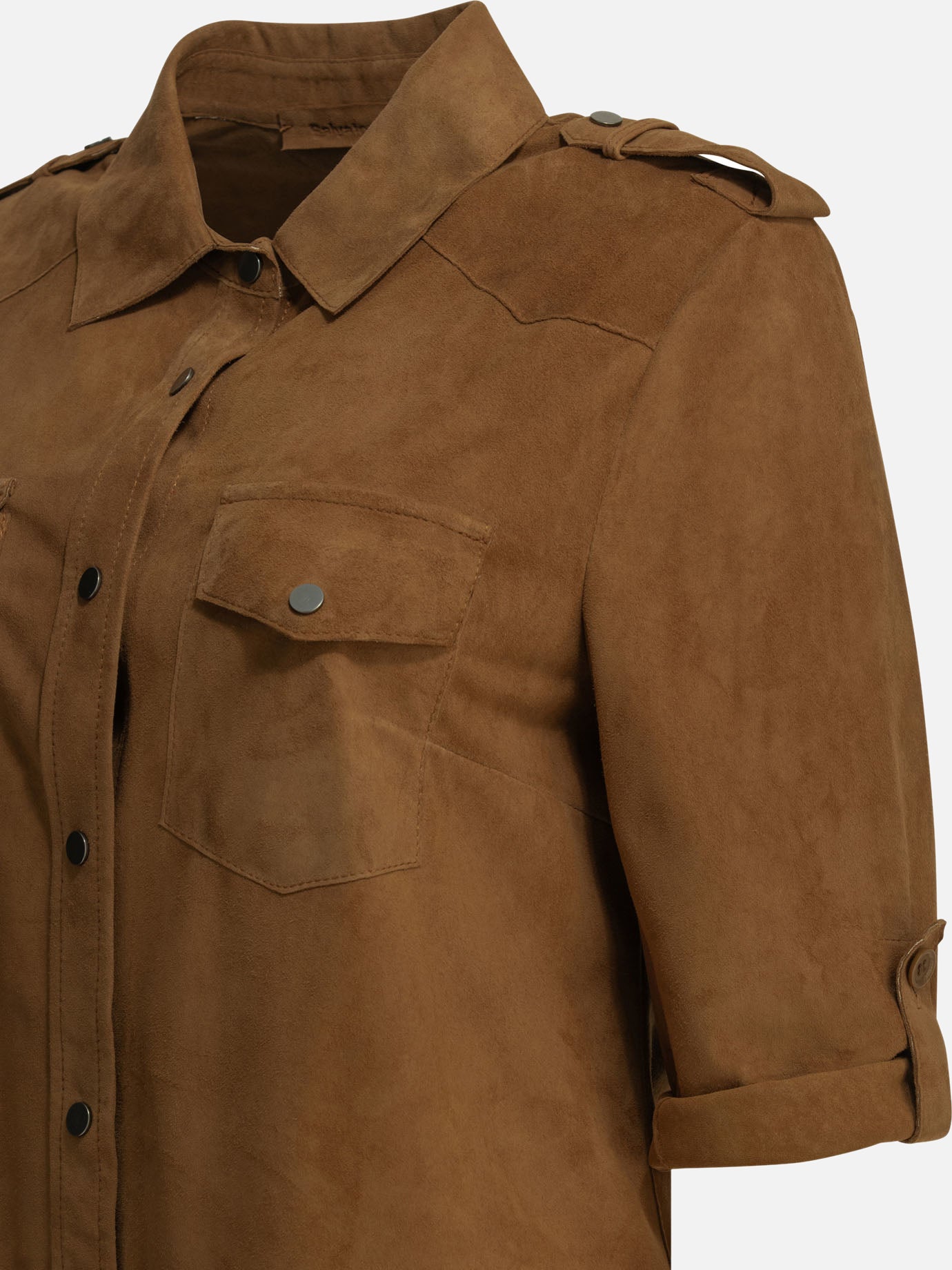 Casual shirts Solid colour Brown - Salvatore Santoro Women | PDP | VIETTI Online Store | Zoom-Modal_4