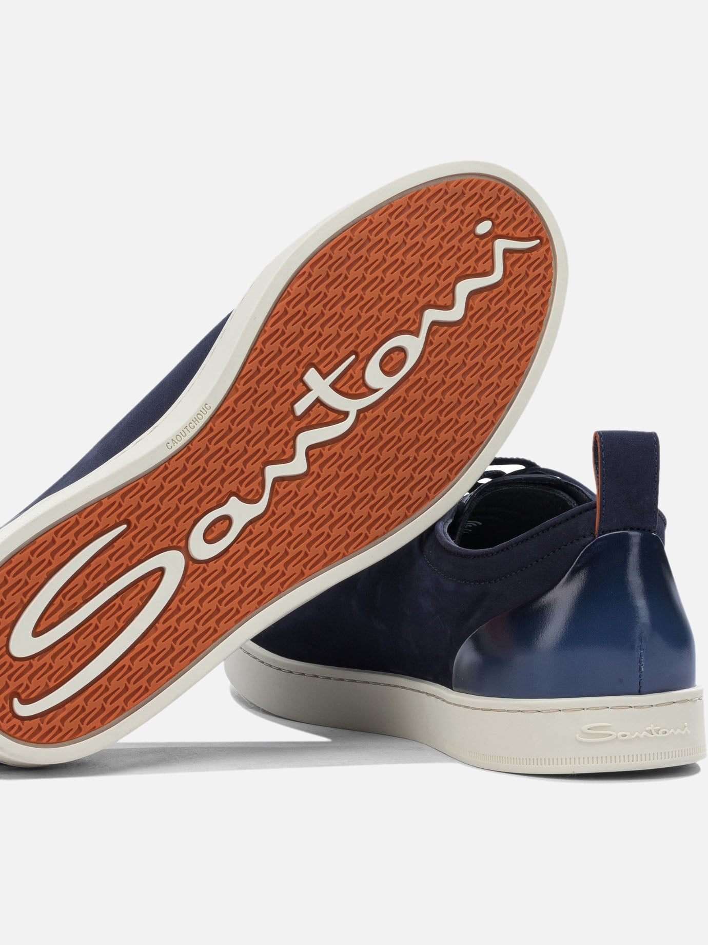 Low top sneakers 100% calf leather - 100% rubber Blue - Santoni Men | PDP | VIETTI Online Store | Zoom-Modal_5