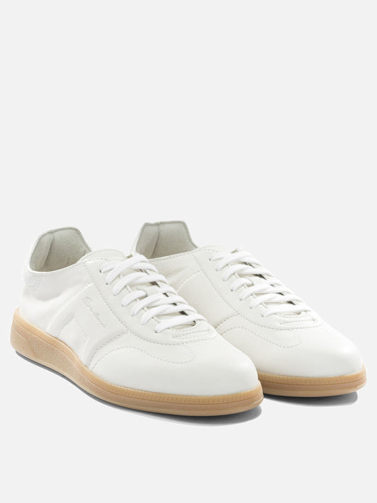 Sneaker basse 100% calf leather - 100% rubber Bianco - Santoni Uomo | PLP | VIETTI Online Store | 2