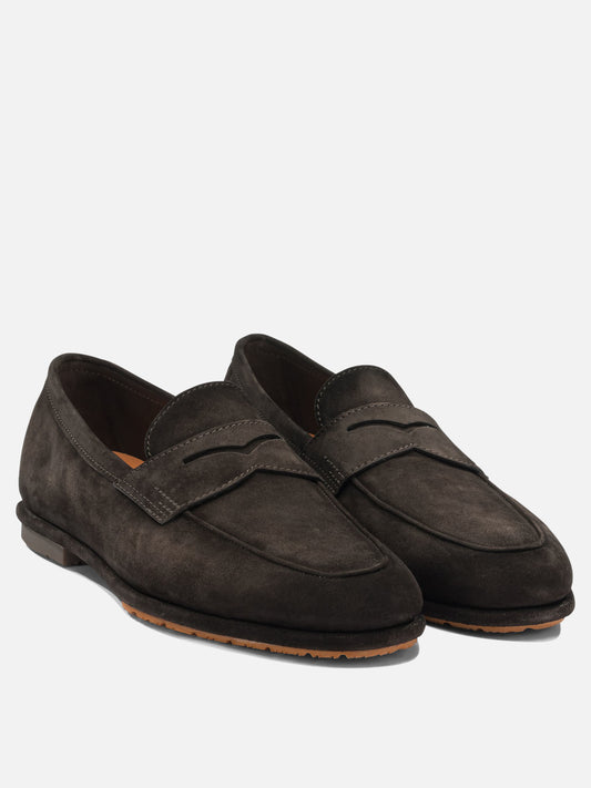 Mocassini 100% calf leather - 100% rubber Marrone - Santoni Uomo | PLP | VIETTI Online Store | 2