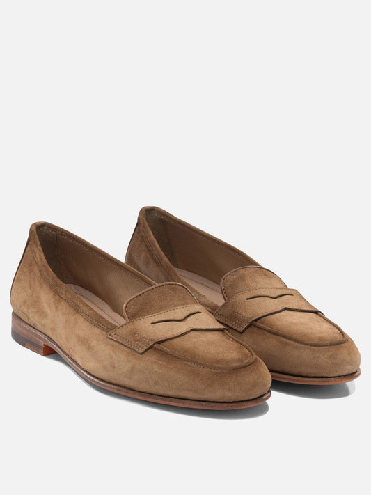 Loafers 100% calf leather - 100% cow leather Beige - Santoni Women | PLP | VIETTI Online Store | 2