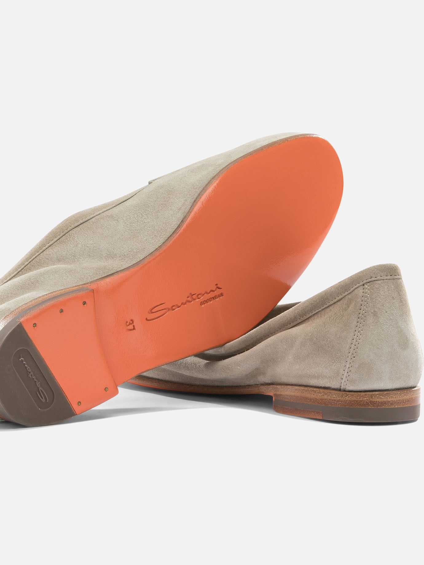 Loafers 100% calf leather - 100% cow leather Beige - Santoni Women | PDP | VIETTI Online Store | Zoom-Modal_5