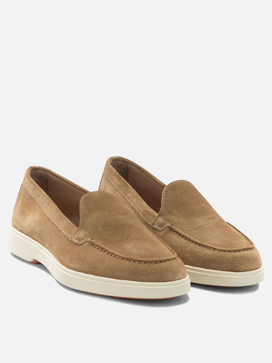 Loafers 100% calf leather - 100% rubber Beige - Santoni Women | PLP | VIETTI Online Store | 2