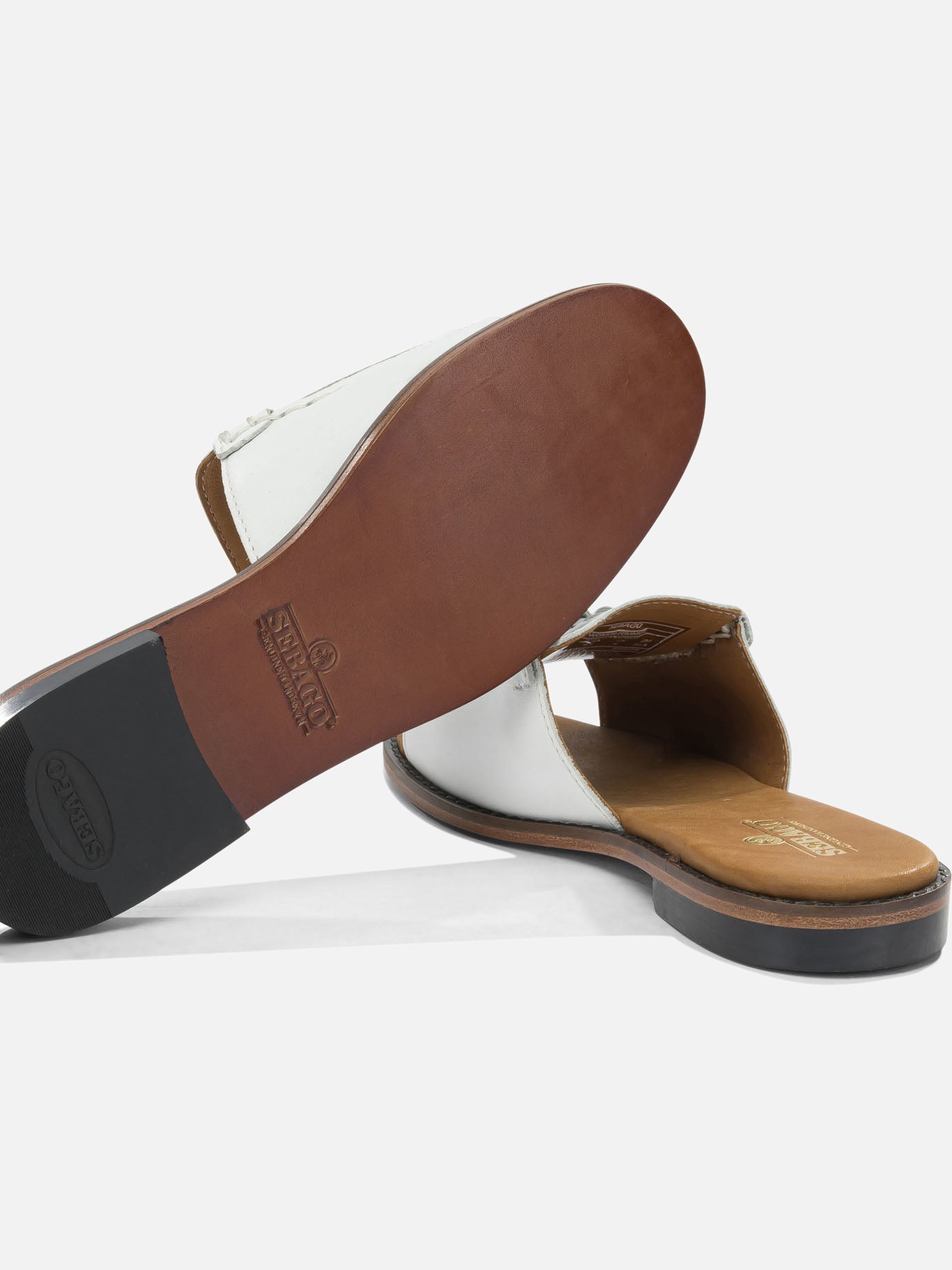 Slides 100% leather - 100% leather White - Sebago Women | PDP | VIETTI Online Store | Zoom-Modal_5