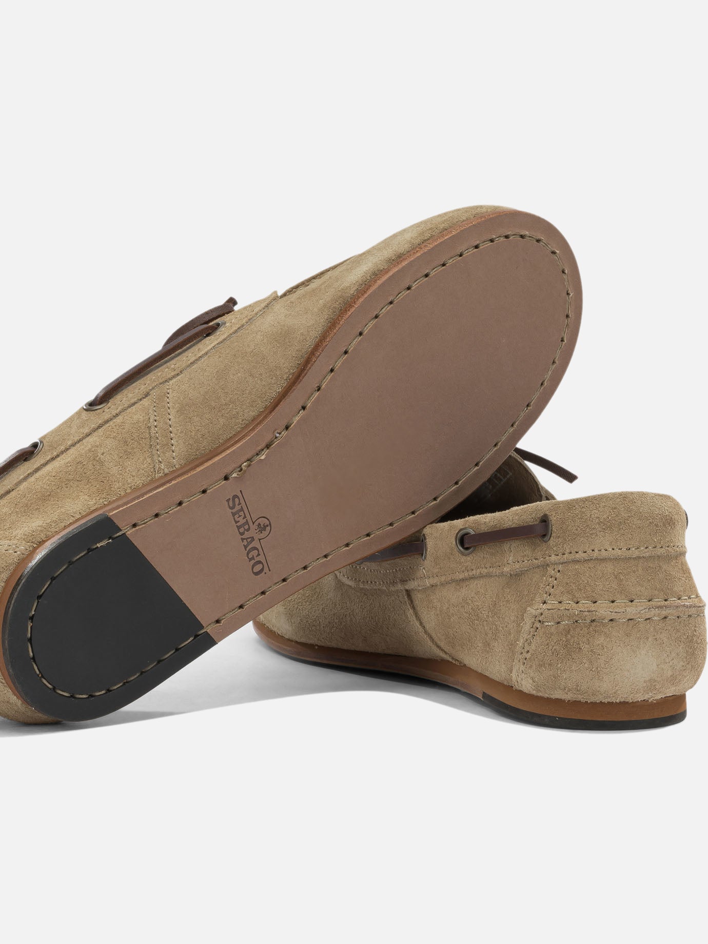 Laced loafers 100% suede leather - 100% leather Beige - Sebago Women | PDP | VIETTI Online Store | Zoom-Modal_5