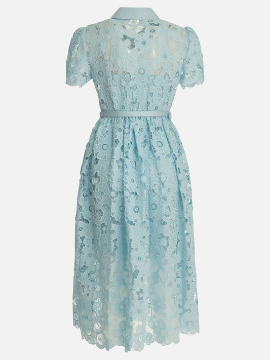 Midi dresses Embroidered Light blue - Self-portrait Women | PDP | VIETTI Online Store | 2