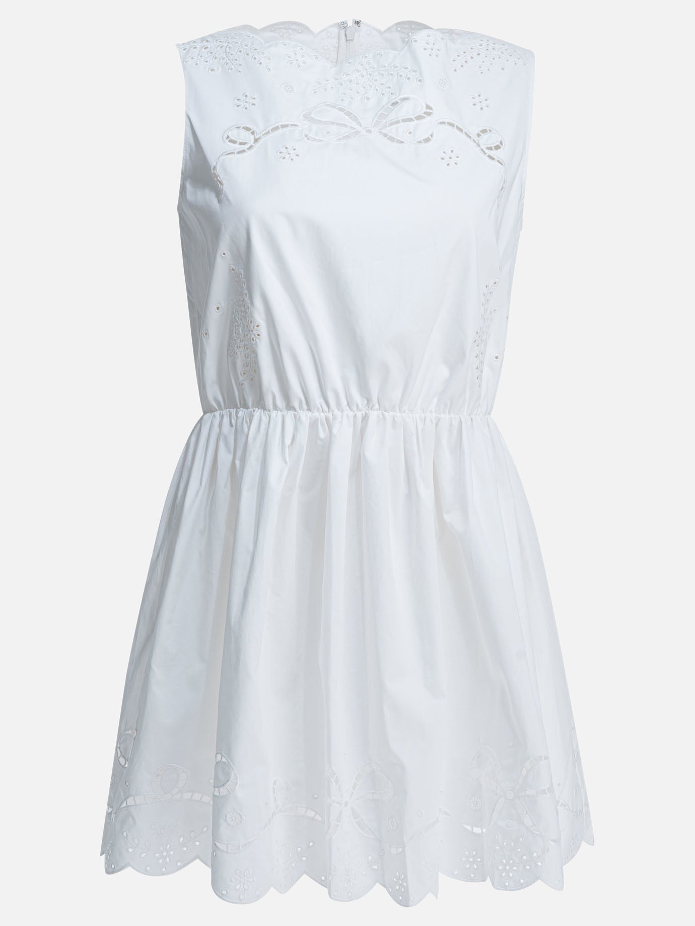 self portrait white lace dress Self-portrait Short flared dress White - Women