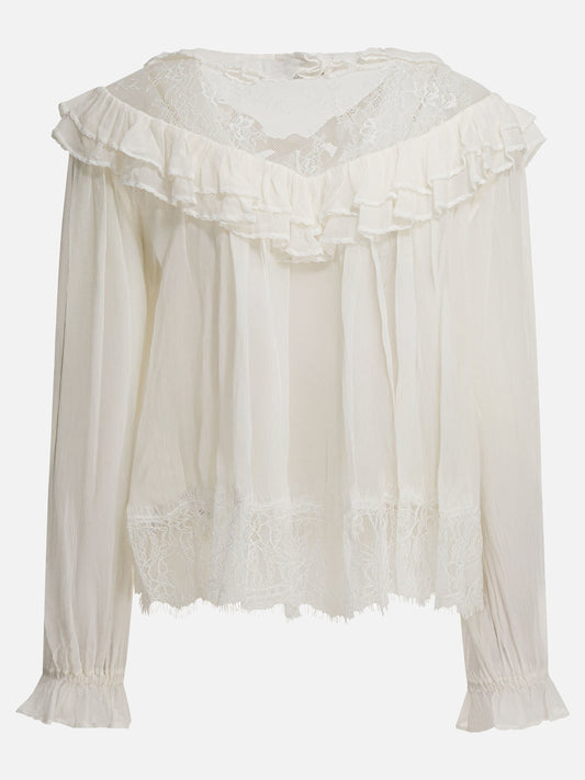 Self-portrait Lace blouse White