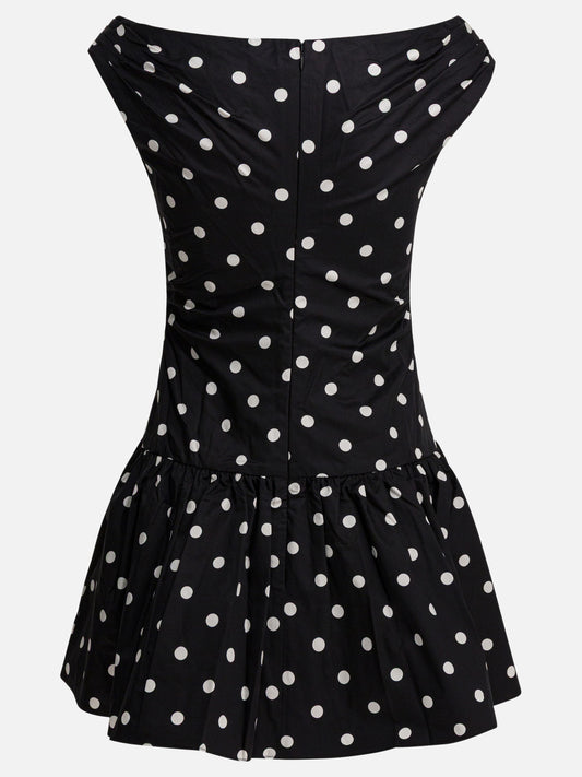 Self-portrait Short flared dress Black