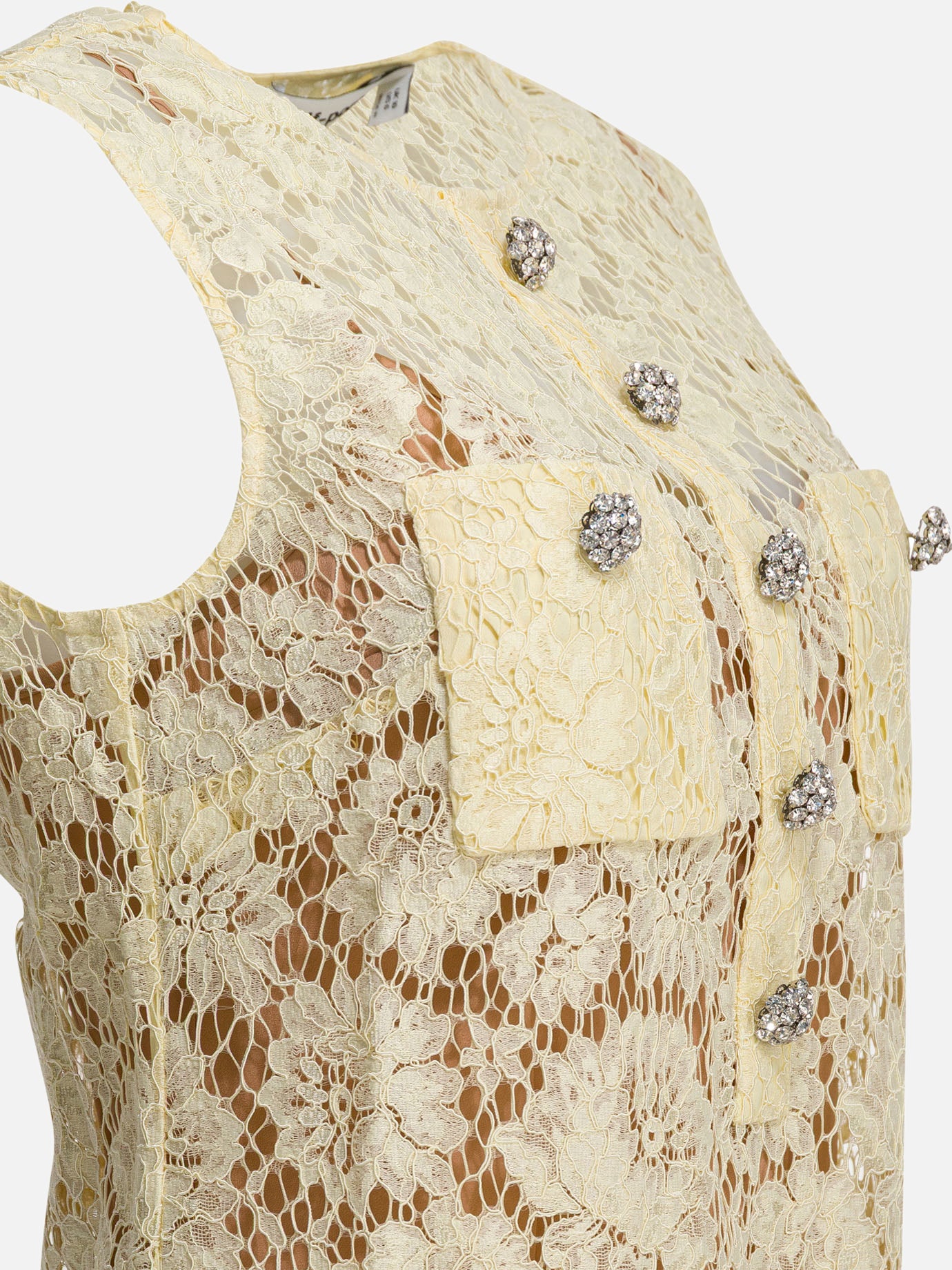 Mini dresses Solid colour Yellow - Self-portrait Women | PDP | VIETTI Online Store | Zoom-Modal_4