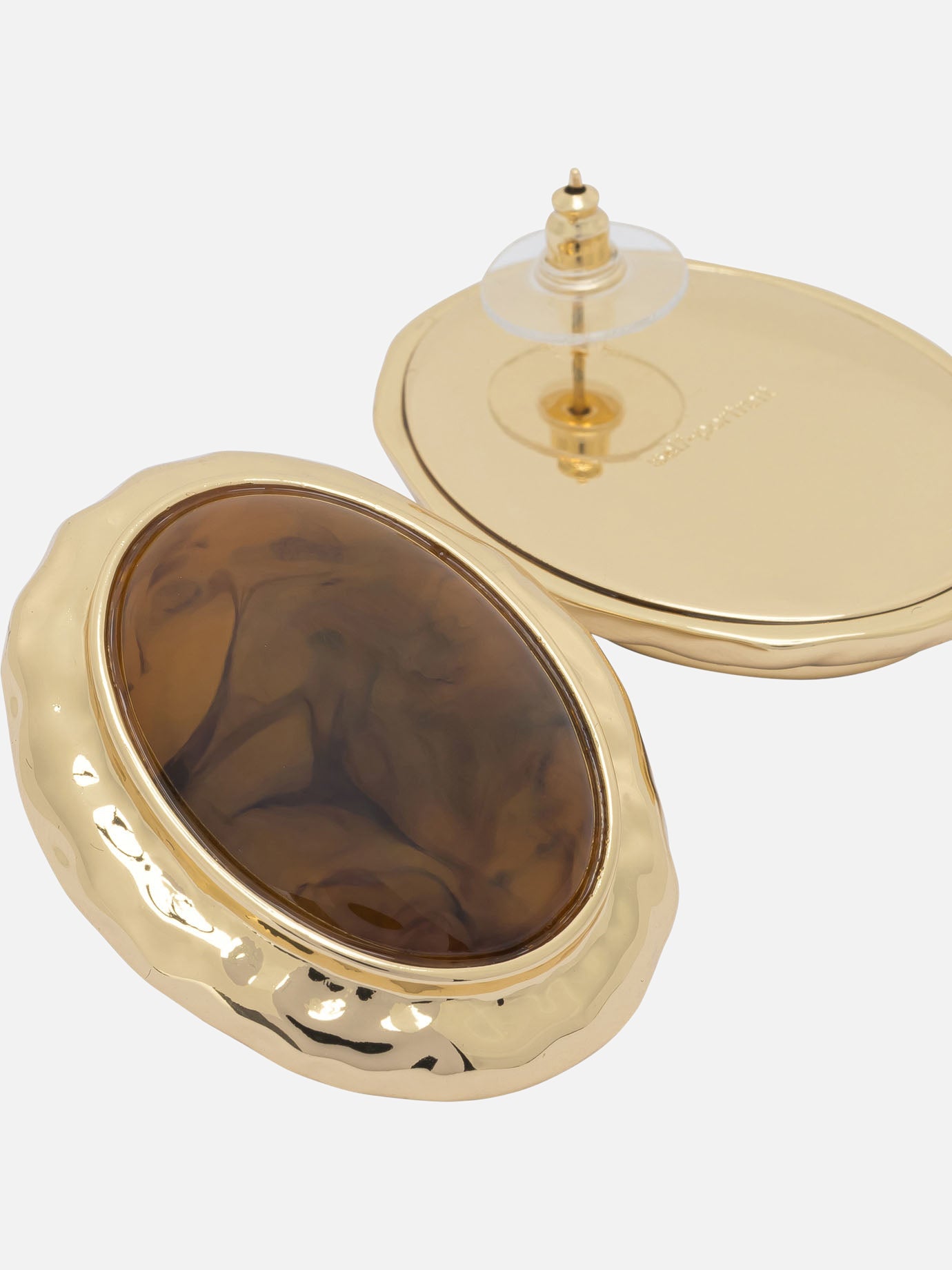 Earrings 60% brass 40% resin - Other fabric: 98% resin 2% steel needle Brown - Self-portrait Women | PDP | VIETTI Online Store | Zoom-Modal_2