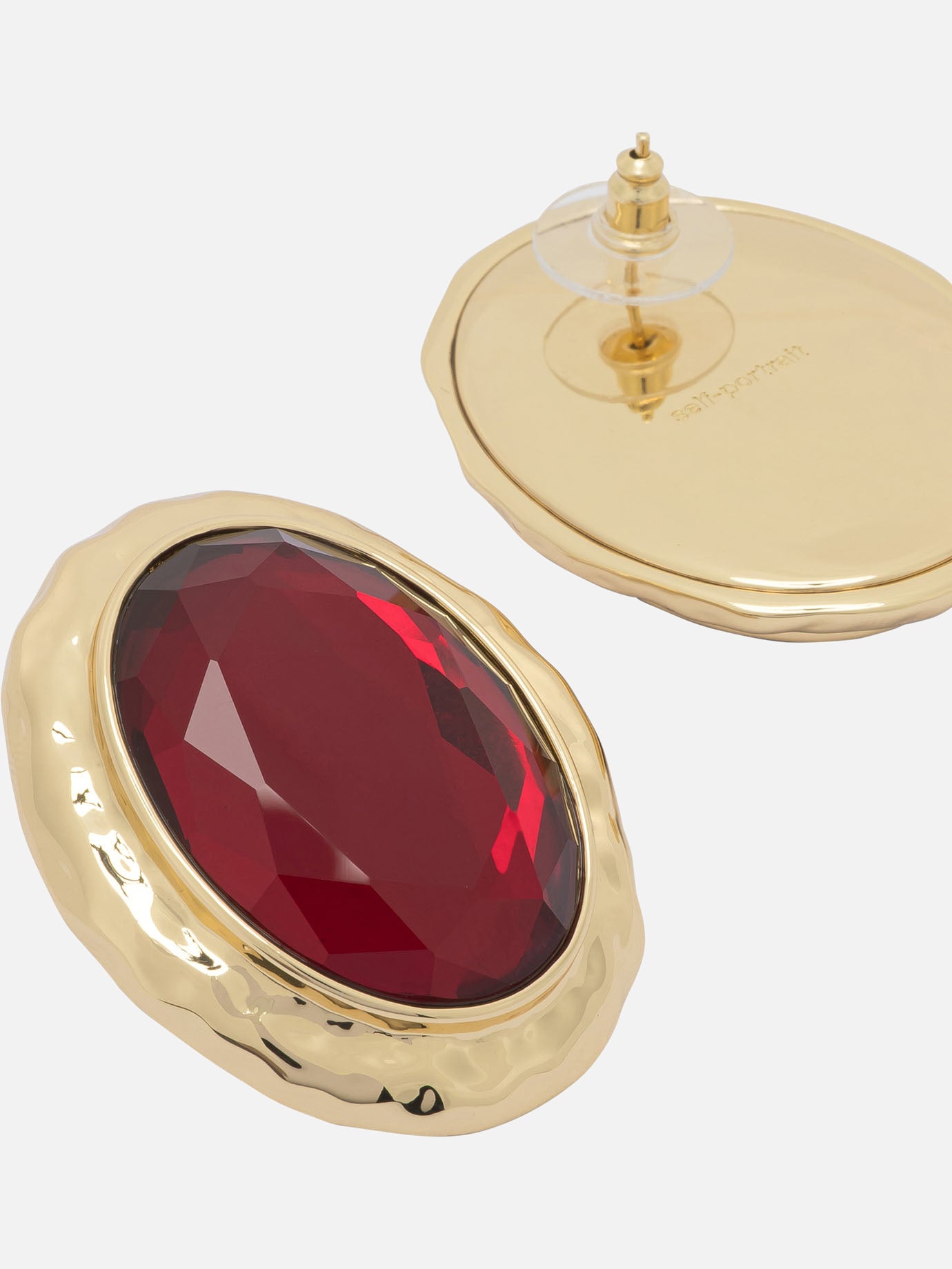 Earrings 60% brass 40% glass stone - Other fabric: 98%glass stone 2% steel needle Red - Self-portrait Women | PDP | VIETTI Online Store | Zoom-Modal_2