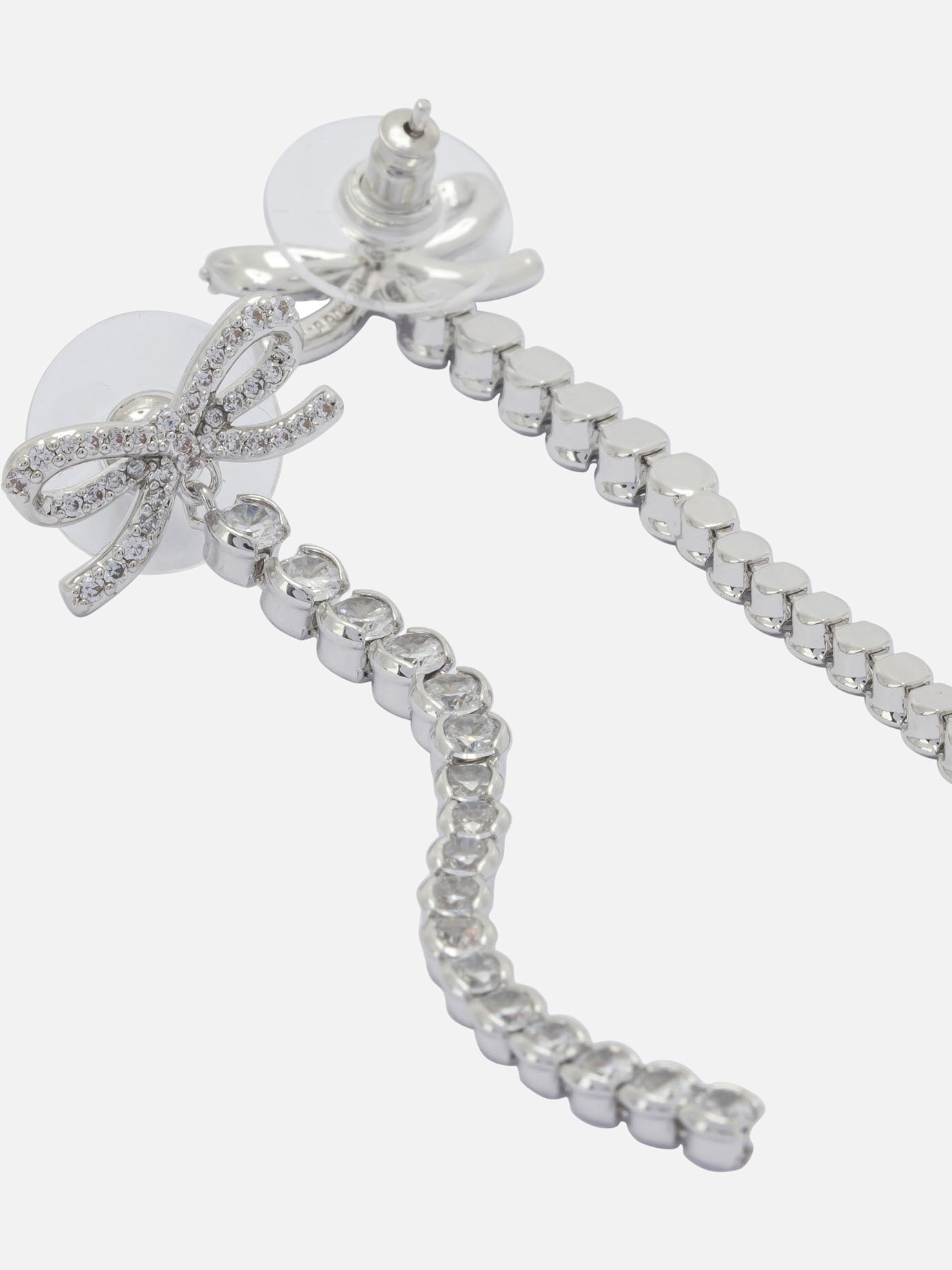 Self-portrait Bow earrings Silver