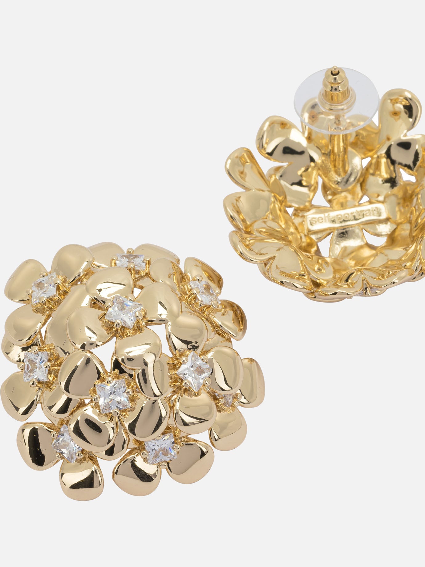 Earrings 95% brass 5% zircon - Other fabric: 98% zircon 2% steel needle Gold - Self-portrait Women | PDP | VIETTI Online Store | Zoom-Modal_2