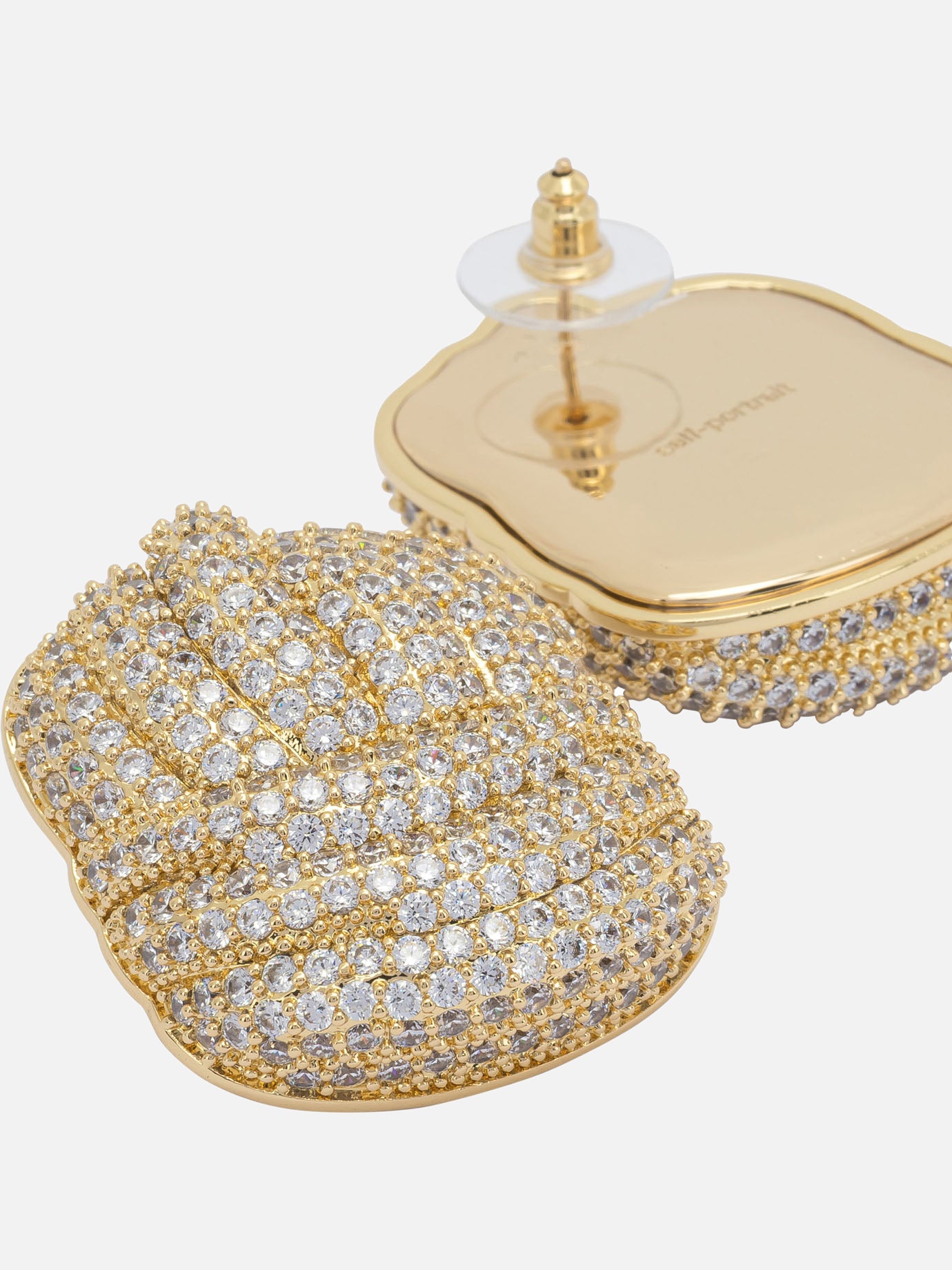 Earrings 95% brass 5% zircon - Other fabric: 98% zircon 2% steel needle Gold - Self-portrait Women | PDP | VIETTI Online Store | Zoom-Modal_2