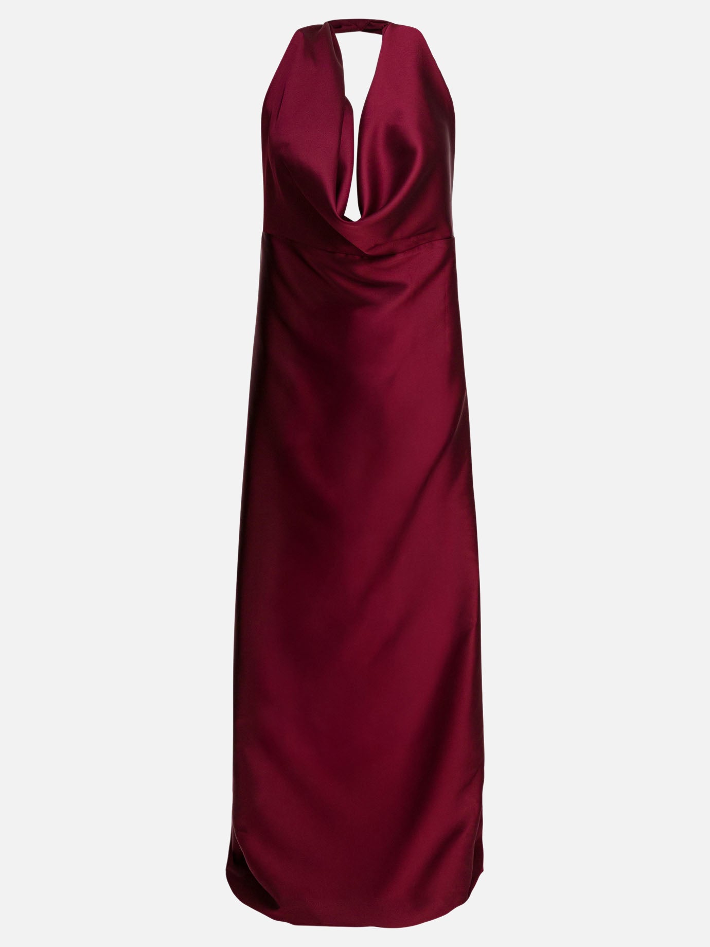Semper Flared dress with American neckline Red - Women | VIETTI Online Store Semper Flared dress with American neckline Red - Women | VIETTI Online Store
