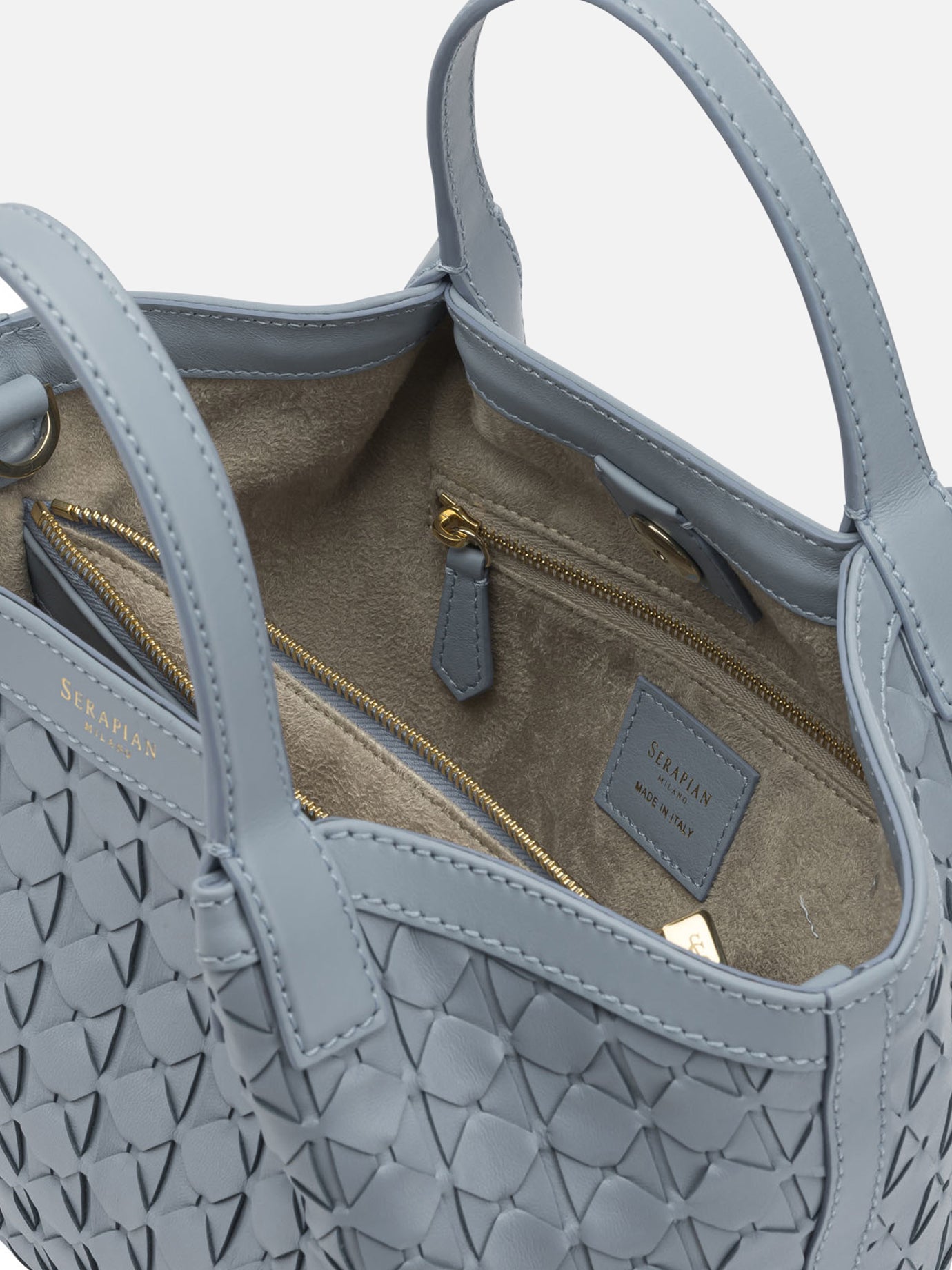 Small bags 100% nappa leather Light blue - Serapian Women | PDP | VIETTI Online Store | Zoom-Modal_5