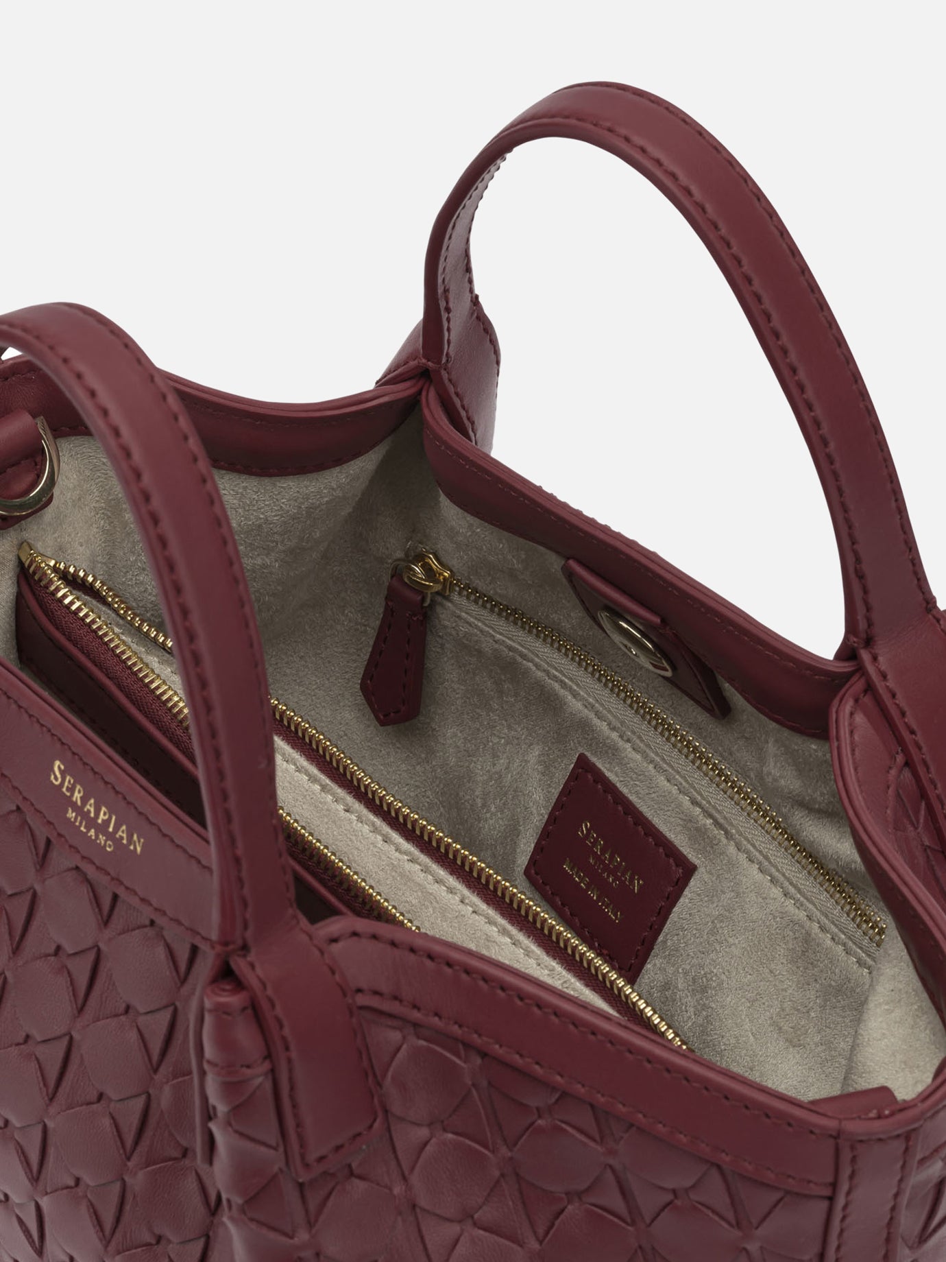 Small bags 100% nappa leather Bordeaux - Serapian Women | PDP | VIETTI Online Store | Zoom-Modal_5