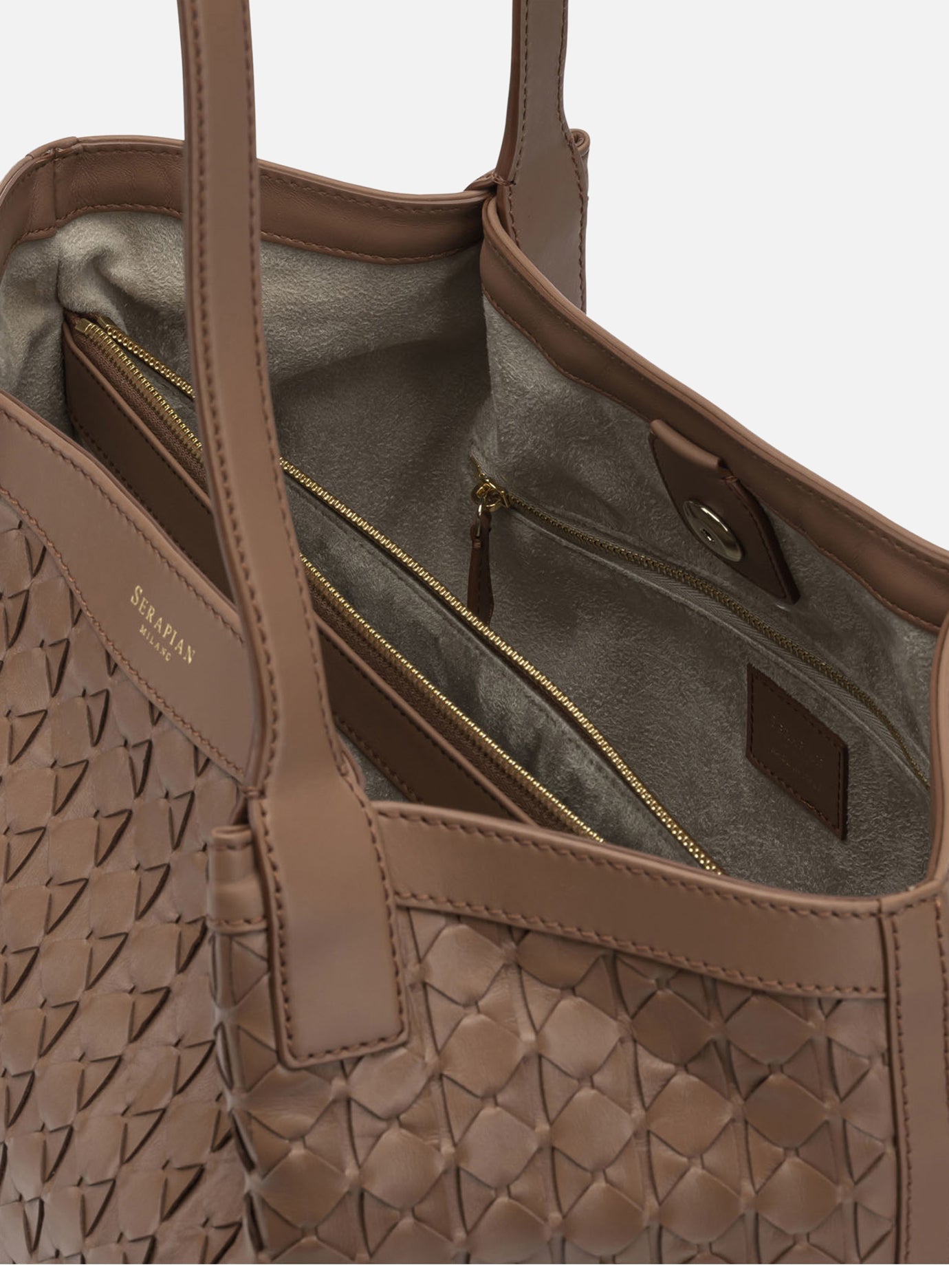 Small bags 100% nappa leather Brown - Serapian Women | PDP | VIETTI Online Store | Zoom-Modal_5