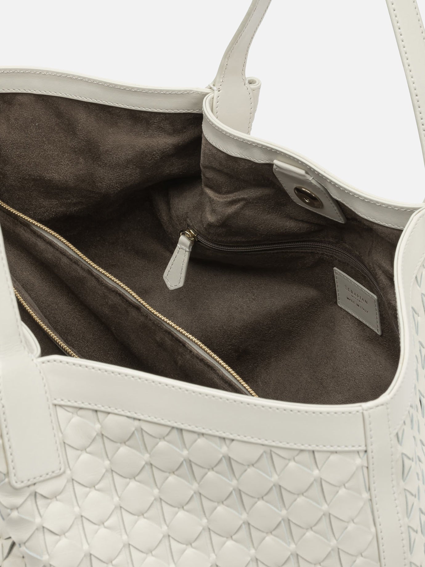 Large bags 100% nappa leather White - Serapian Women | PDP | VIETTI Online Store | Zoom-Modal_5