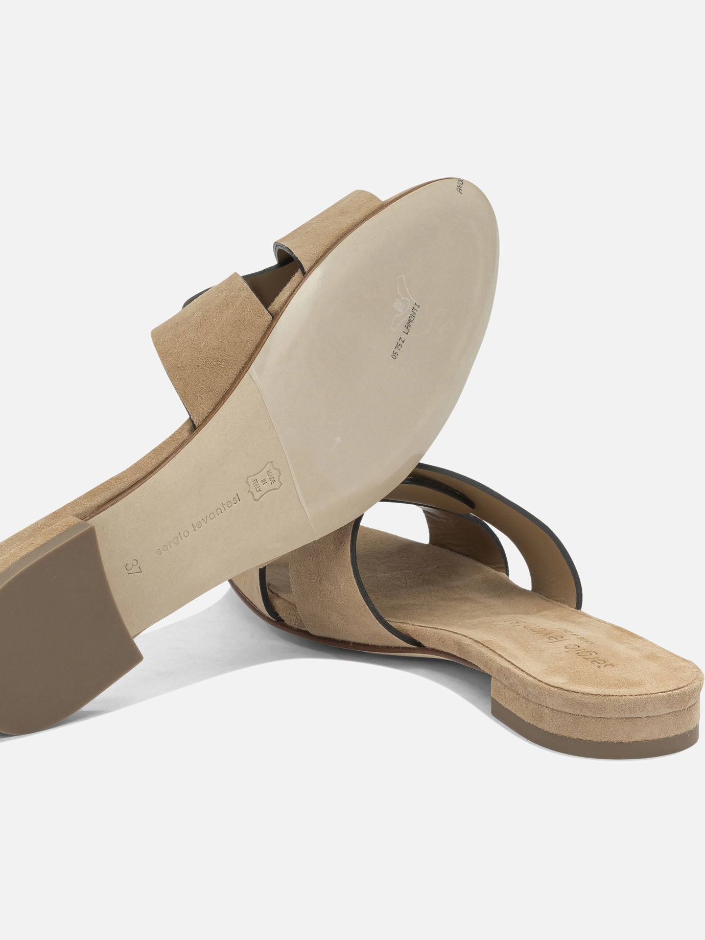 Slides 100% leather - 100% leather Beige - Sergio Levantesi Women | PDP | VIETTI Online Store | Zoom-Modal_5