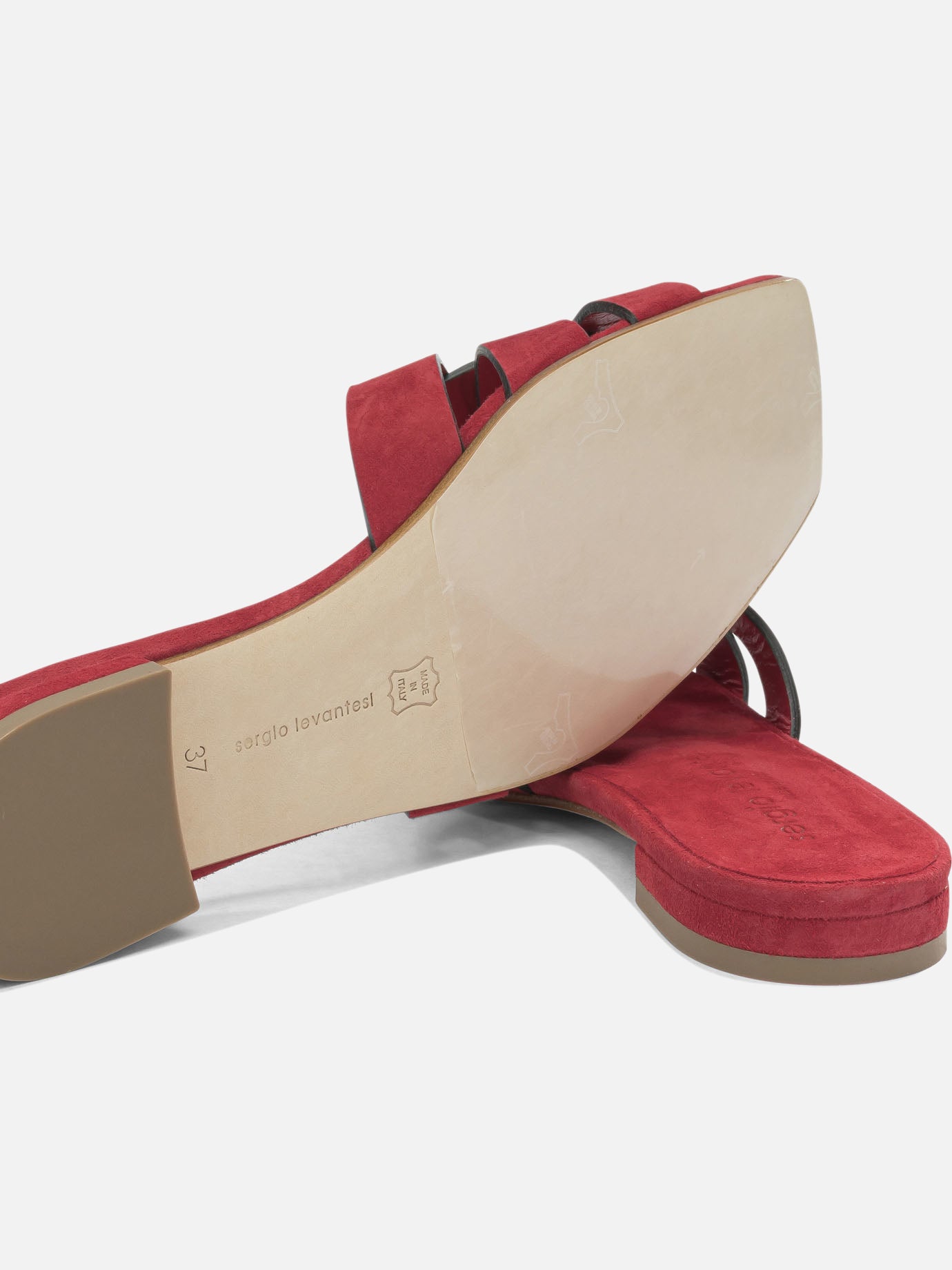 Slides 100% leather - 100% leather Red - Sergio Levantesi Women | PDP | VIETTI Online Store | Zoom-Modal_5