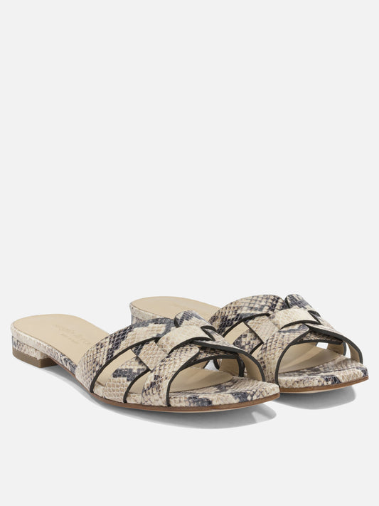 Slides 100% leather - 100% leather Beige - Sergio Levantesi Women | PLP | VIETTI Online Store | 2