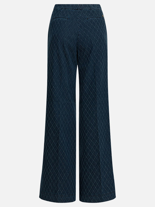 Wide-leg jeans Solid colour Blue - Shaft Jeans Women | PLP | VIETTI Online Store | 2