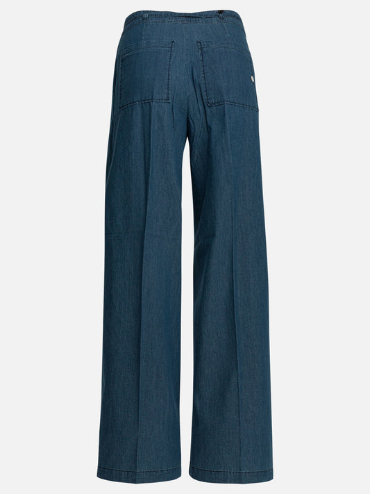 Wide-leg jeans Solid colour Blue - Shaft Jeans Women | PLP | VIETTI Online Store | 2